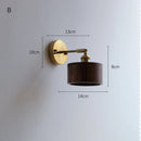 Axyaa Walnut Wood LED Wall Light, Adjustable for Bedroom, Stair, Nordic Copper Wandlamp