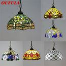 Axyaa Modern LED Tiffany Pendant Light for Home Living and Dining Room