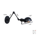 Axyaa Adjustable LED Wall Lamp for Bedside Study Loft Vintage Swing Arm