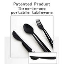 Axyaa Stainless Steel Liner Lunch Box with Free Cutlery and Letter Pattern