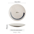 Axyaa Ceramic Breakfast Plate Set for Home Kitchen, Sushi, Steak, and Dinner Settings