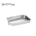 Axyaa Stainless Steel Food Storage Tray with Handles for Baking and Serving
