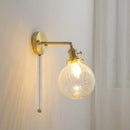 Axyaa Copper Wall Lamp Gray Glass Ball LED Stair Light Nordic Modern Design