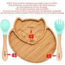Axya Fox Bamboo Baby Feeding Bowl Set