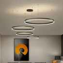 Axyaa Modern Art Loft Chandelier for Living Room, Kitchen, Hallway - Circle Pendant Lighting