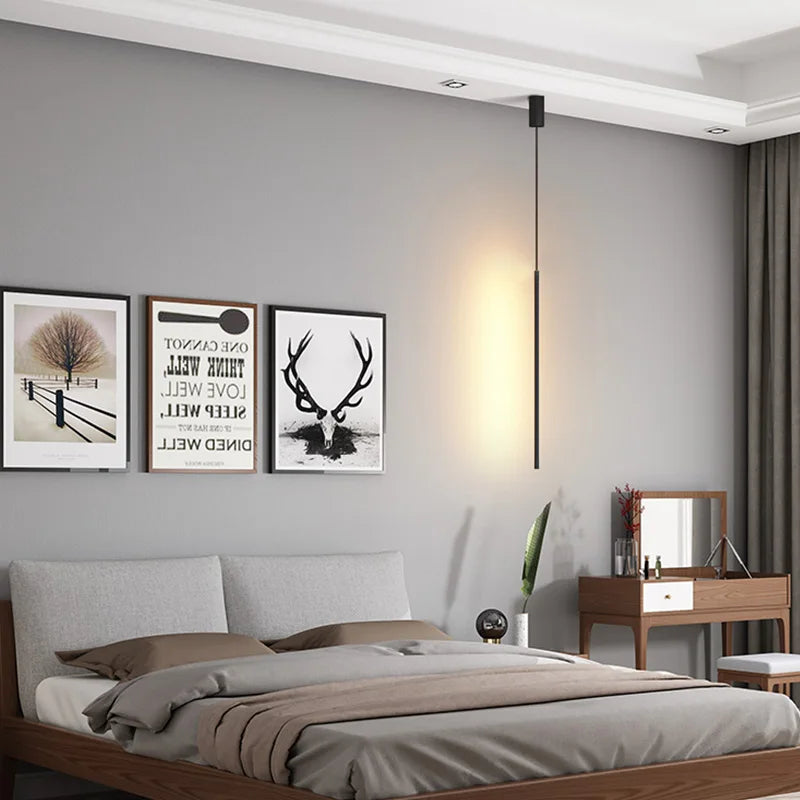 Axyaa Nordic LED Hanging Chandelier for Living Room Bedroom Floor Lamp