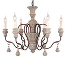 Axyaa Rustic Iron Pendant Chandelier - Vintage Industrial Ceiling Lighting Fixtures