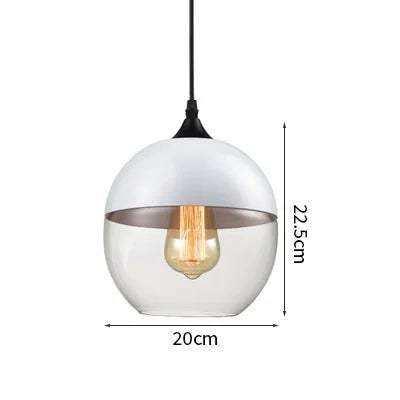 Axyaa Nordic LED Pendant Light Wood Glass Hanging Lamp for Bedroom Dinning Living Room