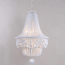 Blue Grey White Beads Chandelier Nordic Lighting for Kitchen Bedroom by Axyaa