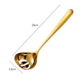 Axyaa Stainless Steel Golden Ladle Soup Spoon Colander Kitchenware