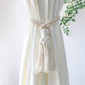 Boho Beadfringe Curtain Tiebacks Macrame Decor by Axyaa - Farmhouse Room Decor