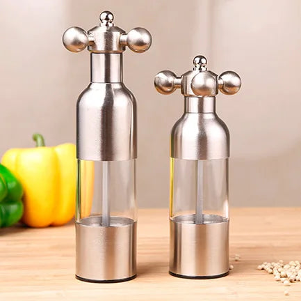 Axya Stainless Steel Rudder Grinder, Adjustable Ceramic Core, Pepper & Salt Mill