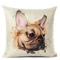 Colourful Bull Terrier & Dachshund 3D Cushion Cover for Home Sofa by Axyaa