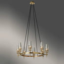Axyaa Ana Chandelier: Vintage Brass Hanging Light for Dining Room, Kitchen, Living Room
