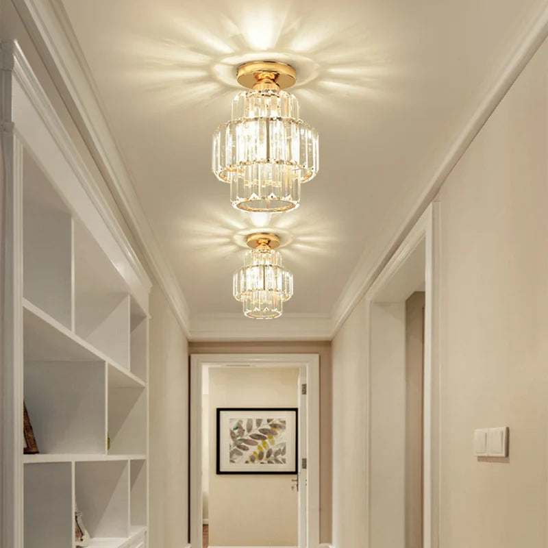 Axyaa Crystal Ceiling Chandelier for Home Lighting