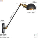 Axyaa Industrial Retro Adjustable Swing Arm Wall Lamp Sconce