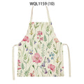 Axyaa Green Leaves Kitchen Apron - Elegant Floral Cooking & Baking Chef Apron