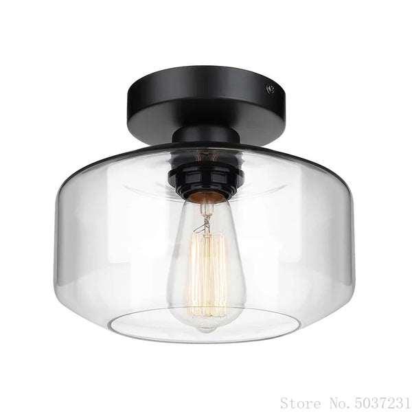 Axyaa Modern Clear Glass Ceiling Lamp for Bedroom, Dining Hall & Corridor Lighting