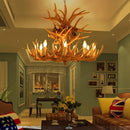 Axyaa European Resin Antler Chandelier Retro Industrial Loft Wind Lamps