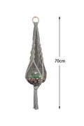 Boho Macrame Plant Hanger Tapestry | Extra Long Net Pocket for Indoor Plants by Axyaa