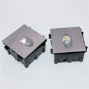 Axyaa Square LED Stair Light - 3W Recessed Aluminum Corner Footlight