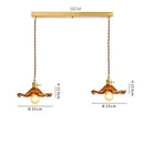 Axyaa Nordic Green Glass Pendant Light with Copper Knob Switch