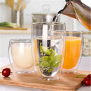 Axya Double Wall Shot Glass Set - Handmade Heat-resistant Tumblers for Wine, Beer, Whiskey