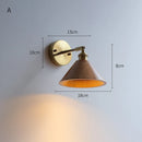 Axyaa Walnut Wood LED Wall Light, Adjustable for Bedroom, Stair, Nordic Copper Wandlamp