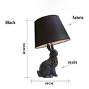 Axyaa Rabbit Resin Table Lamp for Children's Room and Living Room