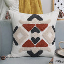 Axyaa Geometric Embroidery Tassel Pillow Cover - Boho Style for Home Décor