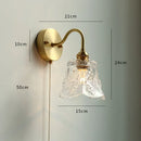 Axyaa Glass LED Mirror Light Pull Chain Switch Wall Sconce Luminaria