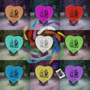 Axyaa Heart Shape Moon Lamp Customized with Photo & Text, USB Rechargeable Gift