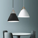 Axyaa Leather and Iron Finish Pendent Light Fixture for Home and Restaurant