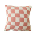 Axyaa Checkered Flocking Cushion Cover for Home Decoration