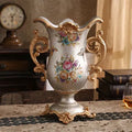 Axyaa European Resin Vase with Dried Flowers - Home Decor Ornaments