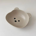 Axyaa Kawaii Bear Ceramic Bowl Plate Set for Kitchen Utensils and Tableware