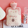 Axyaa Kawaii Bear Hot Water Bottle Plush PVC Cute Hand Foot Warmer