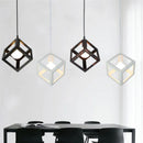 Axyaa Nordic LED Pendant Light Cube Triangle Iron Lamp for Home Decor