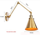 Axyaa Gold Adjustable Long Arm Wall Light Fixture