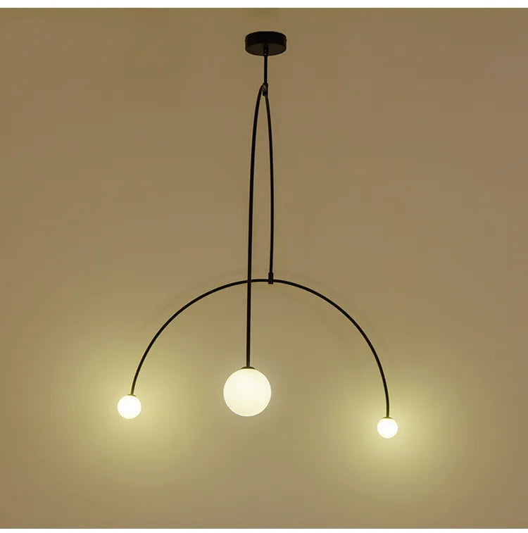 Axyaa Iron Balance Chandelier, Scandinavian Design for Living Room and Bedroom