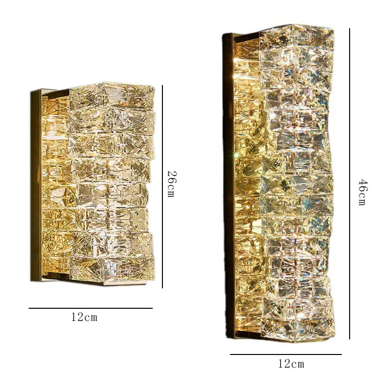 Axya Modern Crystal Glass Wall Sconce for Stylish Home Decor