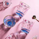 Axyaa Sakura Mount Fuji Glass Tea Cup - Double Bottom Drinkware