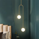 Nordic Gold Pendant Light by Axyaa – Modern Glass Ball Hanging Lamp