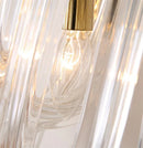 Axyaa Modern Clear Glass Tube Wall Sconce Gold Wall Light for Home Lighting