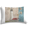 Axyaa Sea Lighthouse Shells Plush Pillowcase - Home Decoration Sofa Cushion Cover