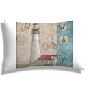 Axyaa Sea Lighthouse Shells Plush Pillowcase - Home Decoration Sofa Cushion Cover