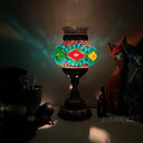 Axyaa Turkish Mosaic Aroma Table Lamp Vintage Art Deco Glass Bed Light