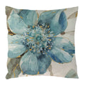 Blue Flowers & Birds Pattern Cushion Cover, Axyaa Home Decor Pillow Case