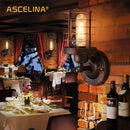 Axyaa Industrial Rust Wall Lamp: Metal Cage Wall Light, Adjustable Angle Wall Sconce