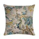Axyaa Bird Print Cotton Linen Cushion Cover 45X45cm